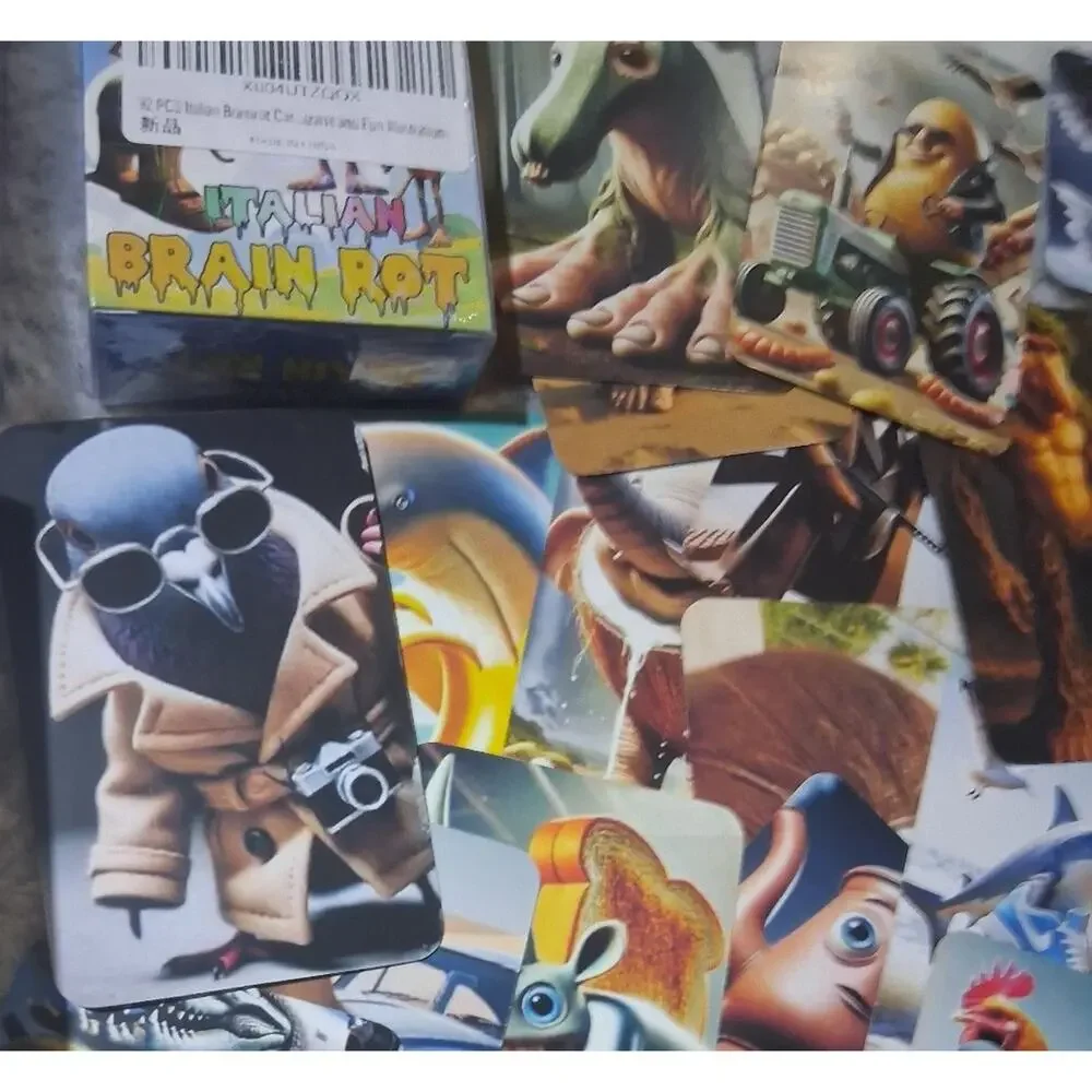 Italian Brain Rot Stickers/cards 92 Pieces 4 sealed packs